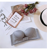 Invisible Front Closure Strapless Half Cup Bra