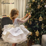 Glitter Blue Flower Girl Dresses Sequin