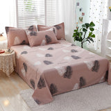 100% Cotton Bed Sheet Pink Flowers Printed Double Top King Sheets