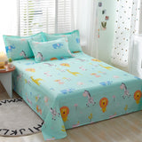 100% Cotton Bed Sheet Pink Flowers Printed Double Top King Sheets