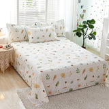 100% Cotton Bed Sheet Pink Flowers Printed Double Top King Sheets