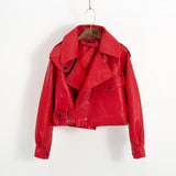 FTLZZ New Spring Faux Leather Jacket
