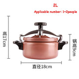 Aluminum Pressure Cooker 2/3L Explosion-Proof Pot