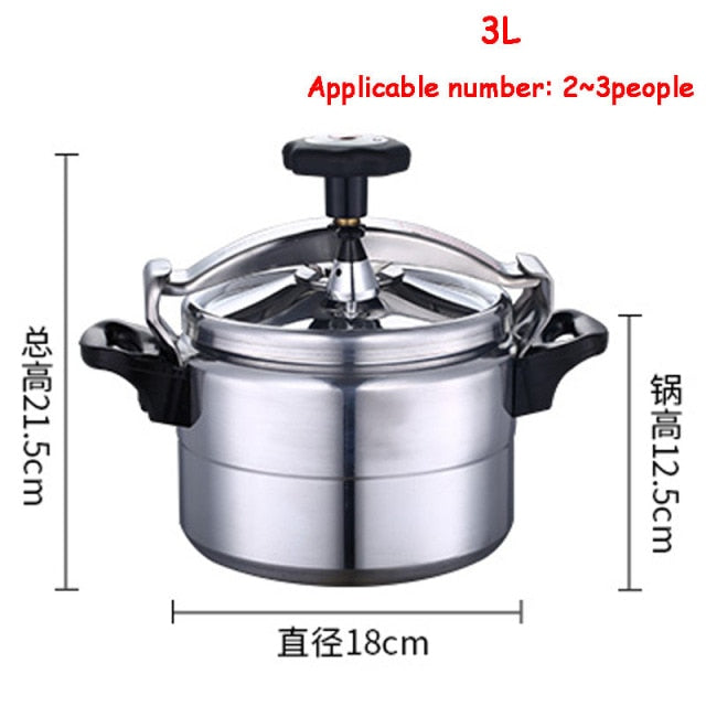 Aluminum Pressure Cooker 2/3L Explosion-Proof Pot