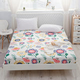 Kuup New 1pc Pure Cotton Soft Fitted Sheet Luxurious Double Queen King Size Bed Sheet