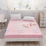 Kuup New 1pc Pure Cotton Soft Fitted Sheet Luxurious Double Queen King Size Bed Sheet