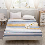 Kuup New 1pc Pure Cotton Soft Fitted Sheet Luxurious Double Queen King Size Bed Sheet