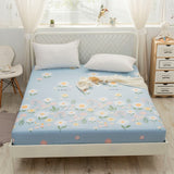 Kuup New 1pc Pure Cotton Soft Fitted Sheet Luxurious Double Queen King Size Bed Sheet