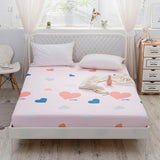 Kuup New 1pc Pure Cotton Soft Fitted Sheet Luxurious Double Queen King Size Bed Sheet
