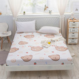 Kuup New 1pc Pure Cotton Soft Fitted Sheet Luxurious Double Queen King Size Bed Sheet