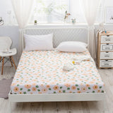 Kuup New 1pc Pure Cotton Soft Fitted Sheet Luxurious Double Queen King Size Bed Sheet