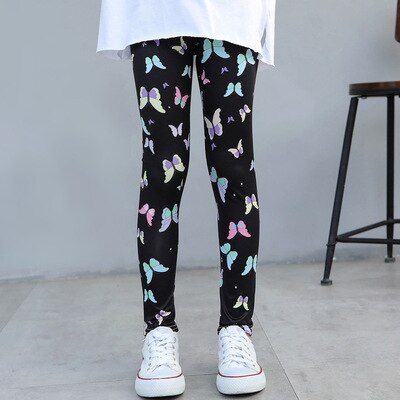 PU Girls Leggings Spring Autumn Leggings For Girl Children Leather Skinny Pants Kids Leggins Teenager Trousers 8 10 12 Years