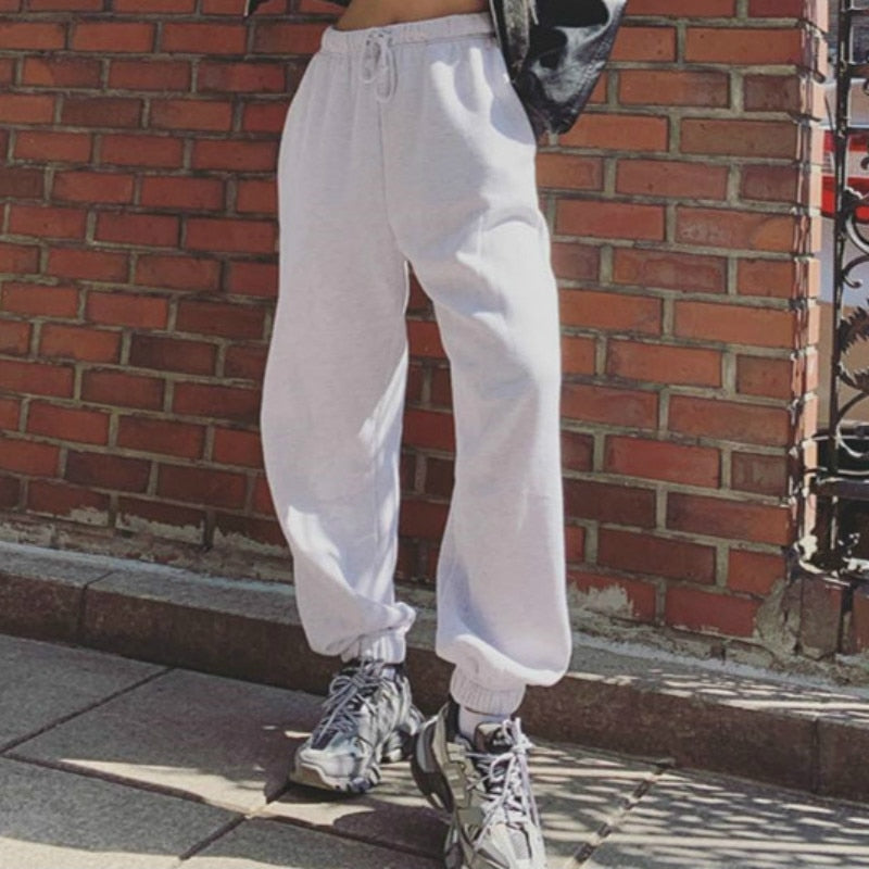 HOUZHOU Jogging Sweatpants Women Baggy Joggers Gray Sports Pants Black Kpop Trousers Female Loose Korean Style Casual Hip Hop