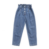 Jeans For Girl Ruffles Elastic waist Jeans
