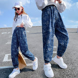 Girls Jeans Elastic Waist Casual