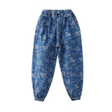 Girls Jeans Elastic Waist Casual