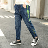 4-13 Years Boys Clothes Slim Straight Jeans