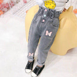 Girls Fashion High Waist Jeans Kids