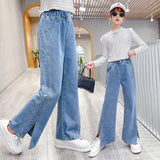 Denim Pants Elastic Waist Teen Girls Jeans