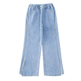 Denim Pants Elastic Waist Teen Girls Jeans