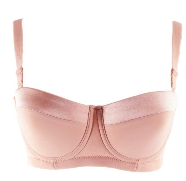 Smooth Padded Convertible Strapless Half Cup Bra