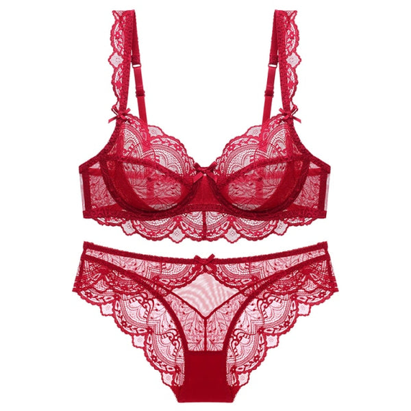 New Ultrathin Hollow Sexy Embroidery White Lace Bras