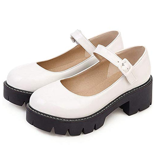 Brand Design For Dropship Sweet Lolita Girl Female Mary Janes Flats Buckle Strap 2021 Spring Autumn  Woman Mary Jane flats Shoes