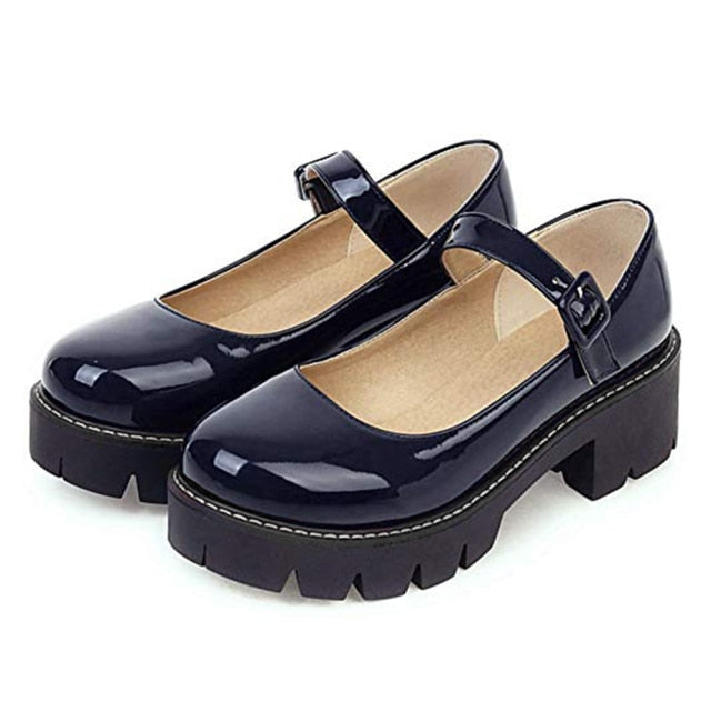 Brand Design For Dropship Sweet Lolita Girl Female Mary Janes Flats Buckle Strap 2021 Spring Autumn  Woman Mary Jane flats Shoes