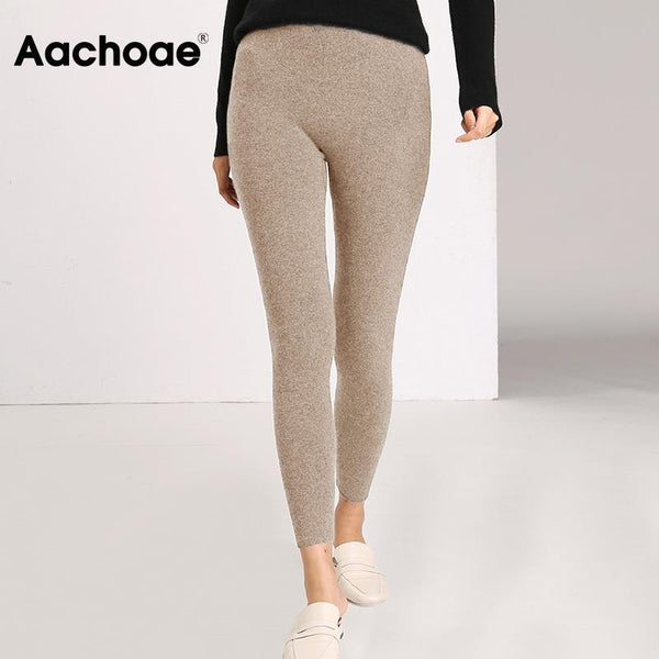 Solid Casual Slim Winter Women Leggings