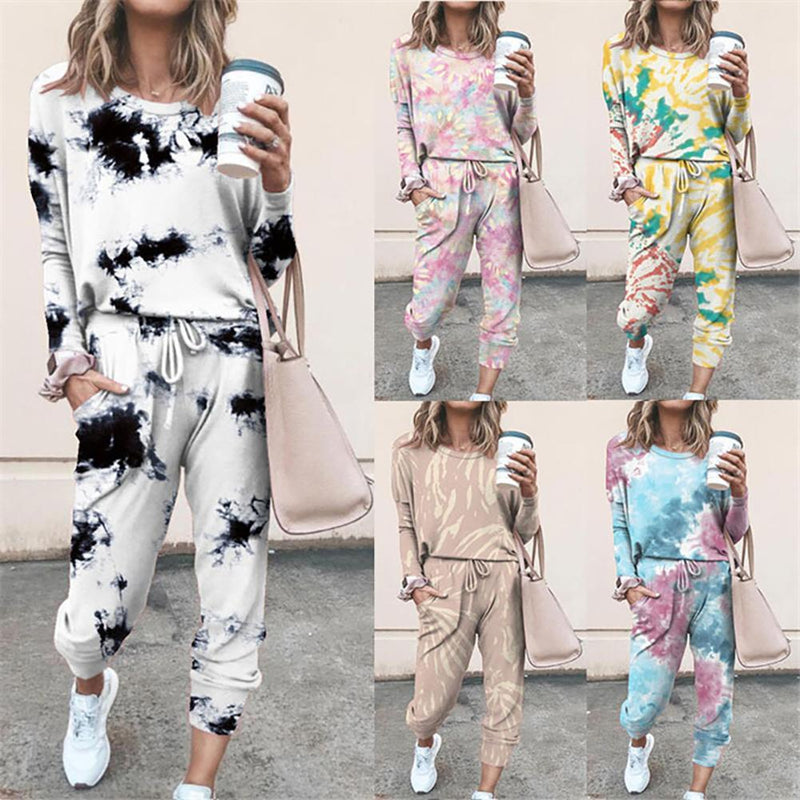 Tie Dye Jogger Suit Long Sleeve