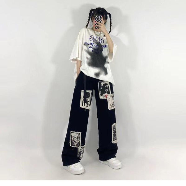 Women Hip Hop Streetwear Print Oversize