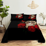 3D HD Bed Sheet Linen Pillow Case Cover Home Bedding Set Pillowcase Red Rose