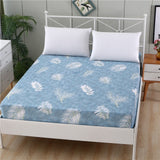 100% cotton fitted sheet plant cartoon plaid mattress cover With Elastic band bed sheet