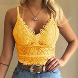 Floral Bralette Padded Push Up Lace Bra