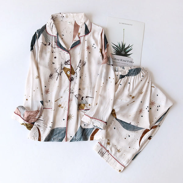 Spring / Summer long-sleeved pajamas