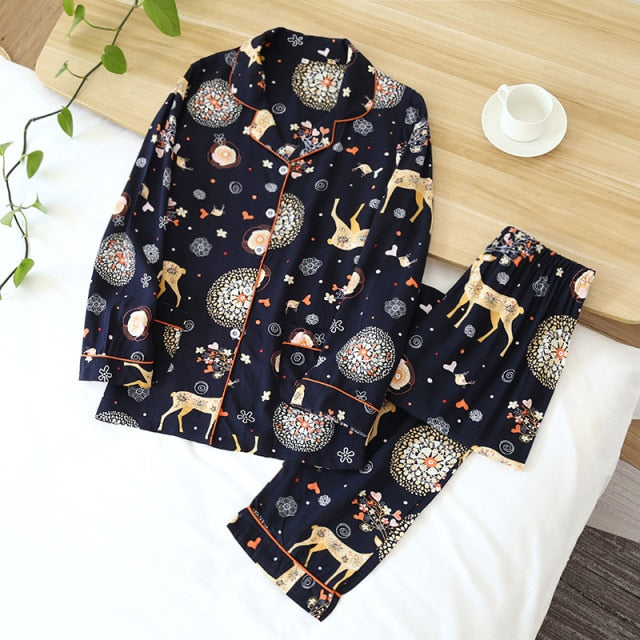 Spring / Summer long-sleeved pajamas