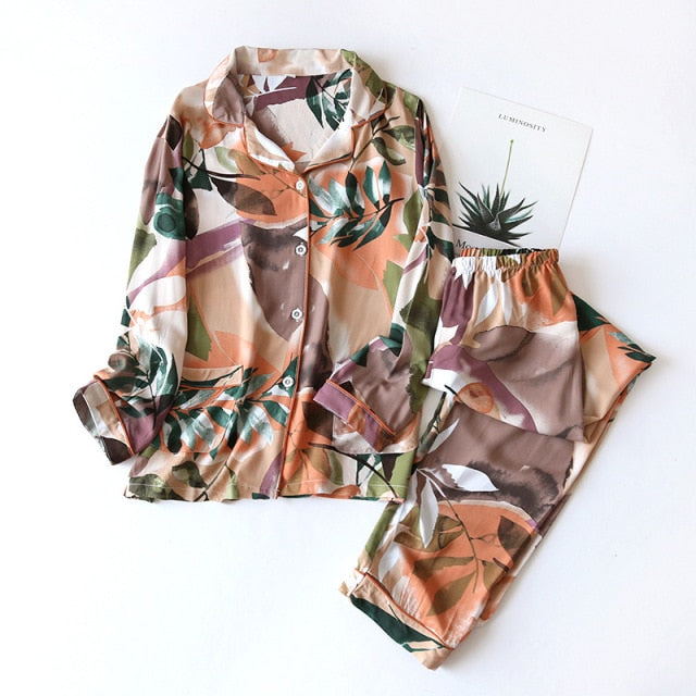 Spring / Summer long-sleeved pajamas