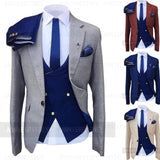 Vest Pants Slim Fit 3 Piece Custom Suit