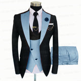 Vest Pants Slim Fit 3 Piece Custom Suit