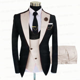 Vest Pants Slim Fit 3 Piece Custom Suit