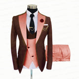 Vest Pants Slim Fit 3 Piece Custom Suit