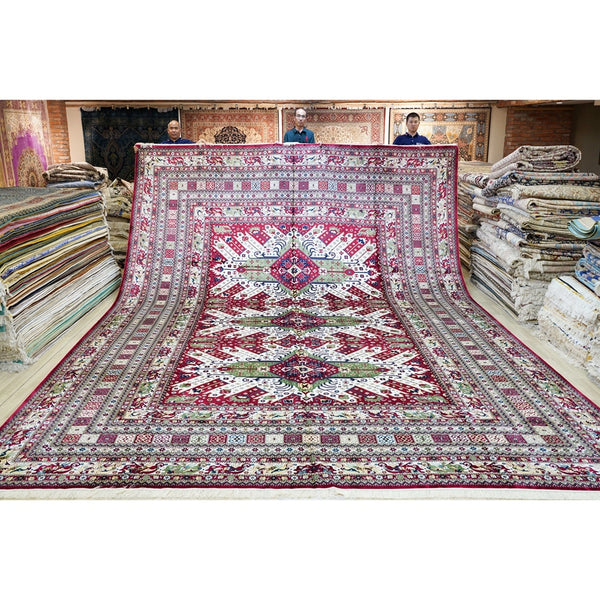 Handwoven Silk Afghan Carpet Home