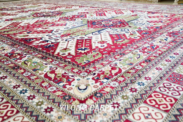 Handwoven Silk Afghan Carpet Home