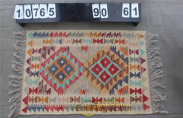 natural genuine wool hand stitched Afghan carpet