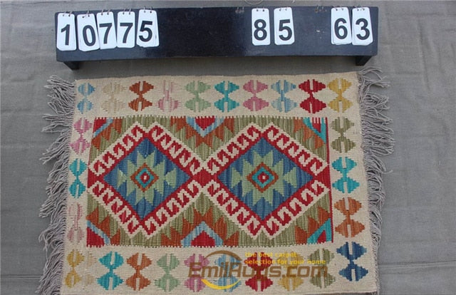 natural genuine wool hand stitched Afghan carpet