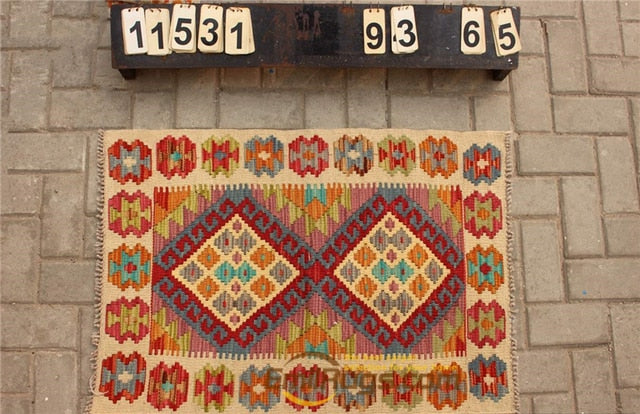 floor handmade woven wool Afghan carpet