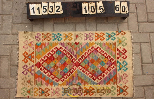 floor handmade woven wool Afghan carpet