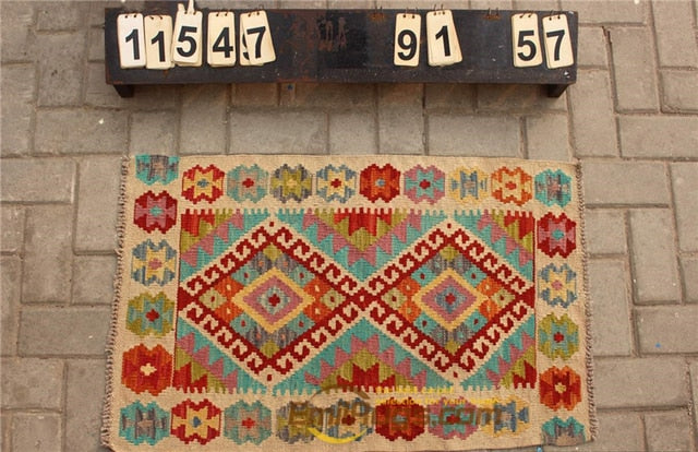 floor handmade woven wool Afghan carpet
