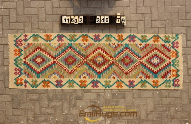 Traditional Vintage handmade 100% wool Afghan carpet