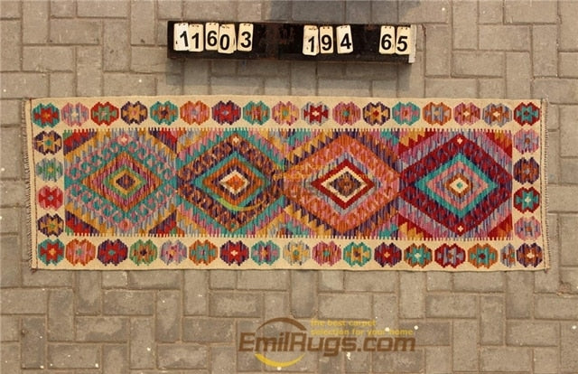 Traditional Vintage handmade 100% wool Afghan carpet